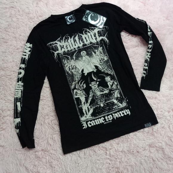 Killstar Tops - Killstar nwt chill out hell party long sleeve tee! Goth/Punk wear! Final price!